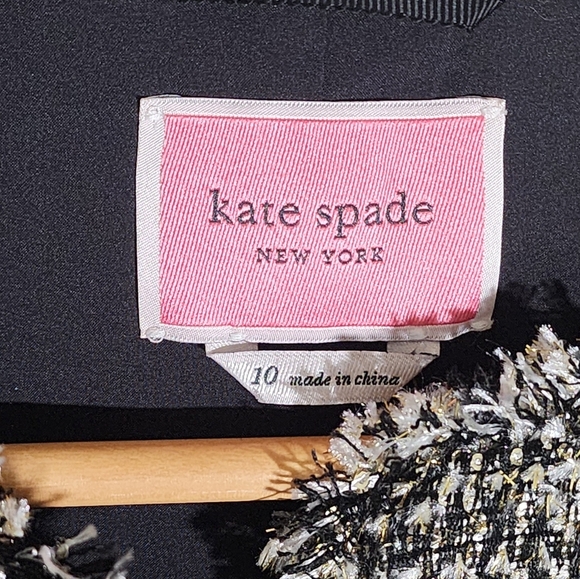 Kate Spade Chic Black and White Tweed Jacket - Picture 5 of 6